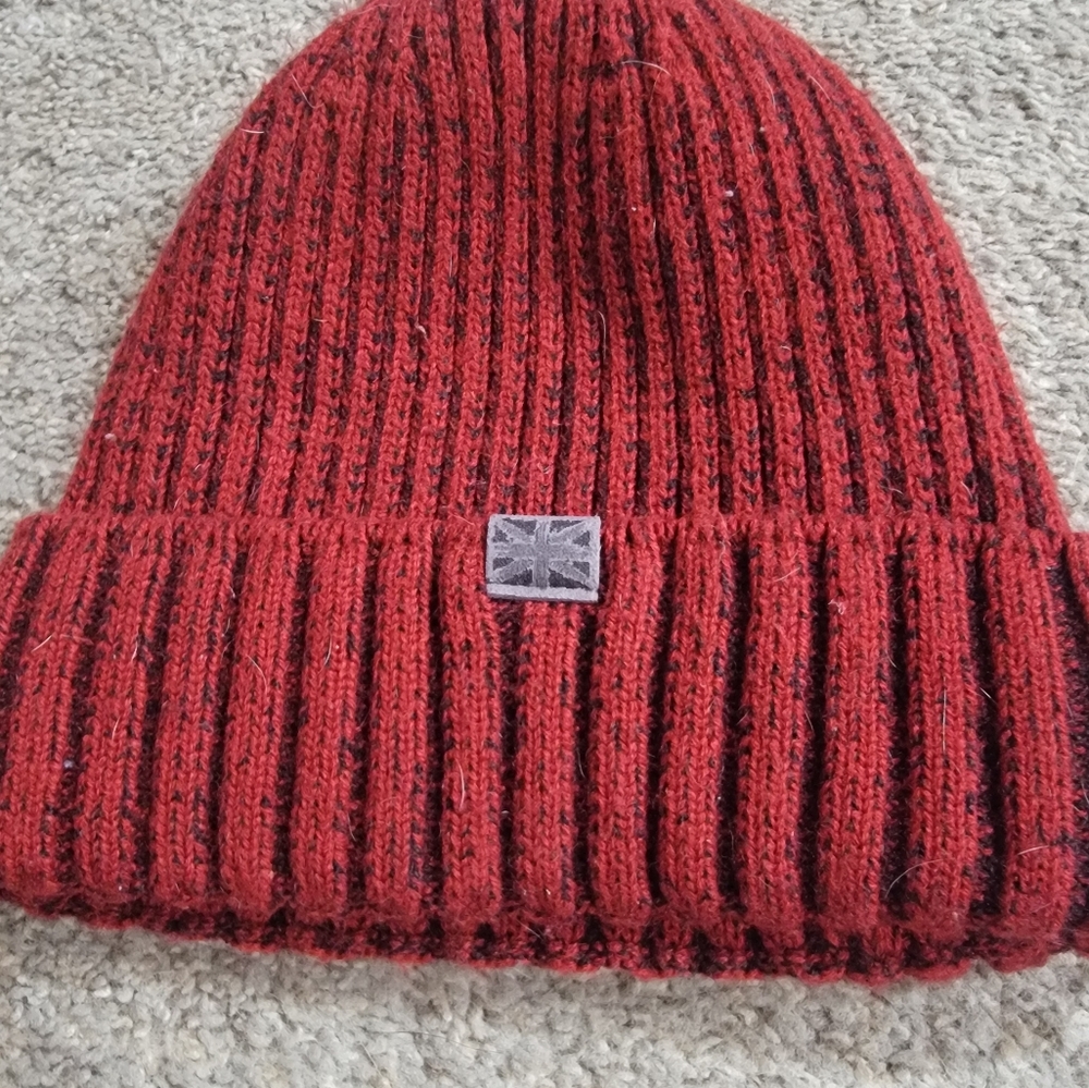 Red beanie hat